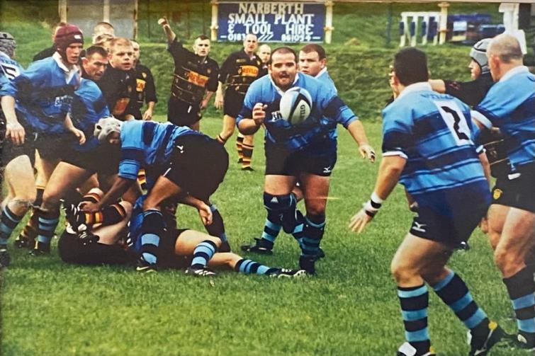 Big Al - acting as scrum half at Narberth